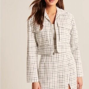 Abercrombie cropped tweed jacket